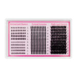 80D100D200D Sectional cluster lashes 5-20mm black matte DIY eyelash extensions for upper and lower lashes