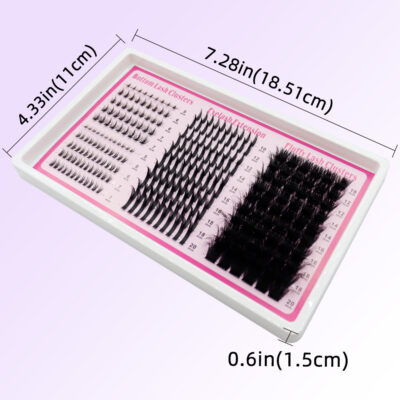 80D100D200D Sectional cluster lashes 5-20mm black matte DIY eyelash extensions for upper and lower lashes