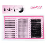 80D100D200D Sectional cluster lashes 5-20mm black matte DIY eyelash extensions for upper and lower lashes - ZH28 Flower Fairy Down+X01+Fairy+100D