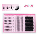 80D100D200D Sectional cluster lashes 5-20mm black matte DIY eyelash extensions for upper and lower lashes - ZH28 Flower Fairy Down + X01 + Fairy + 120D
