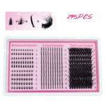 80D100D200D Sectional cluster lashes 5-20mm black matte DIY eyelash extensions for upper and lower lashes - ZH28 Flower Fairy Down + X01 + Fairy + 60D