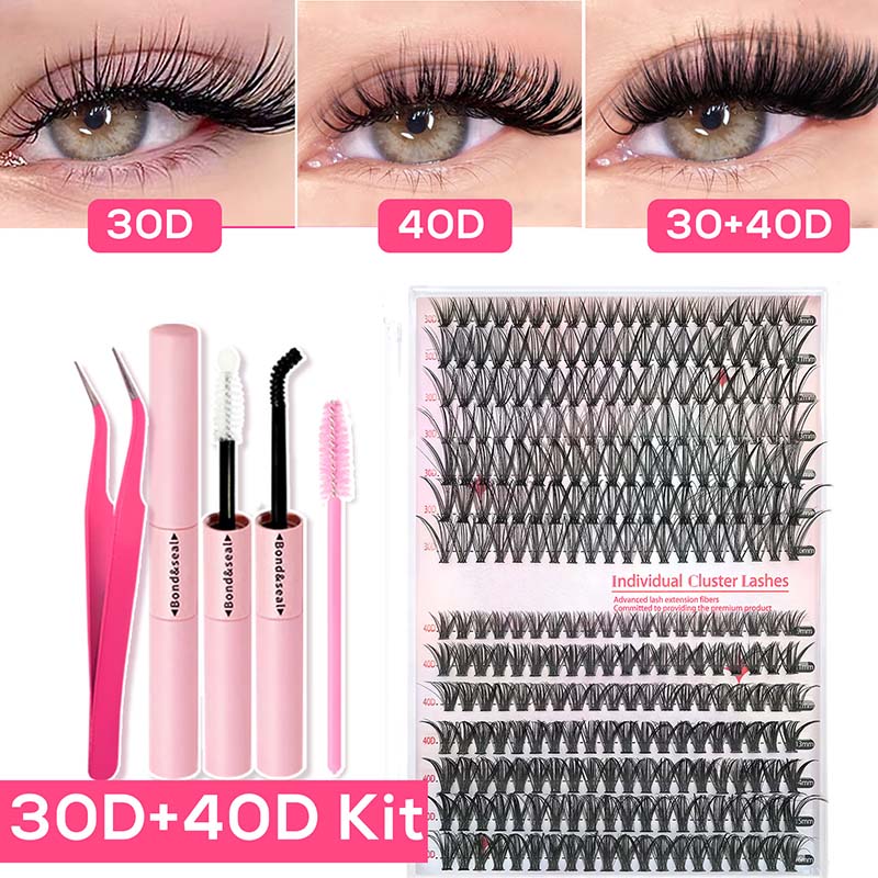 wispy cluster lashes book set – multiple styles