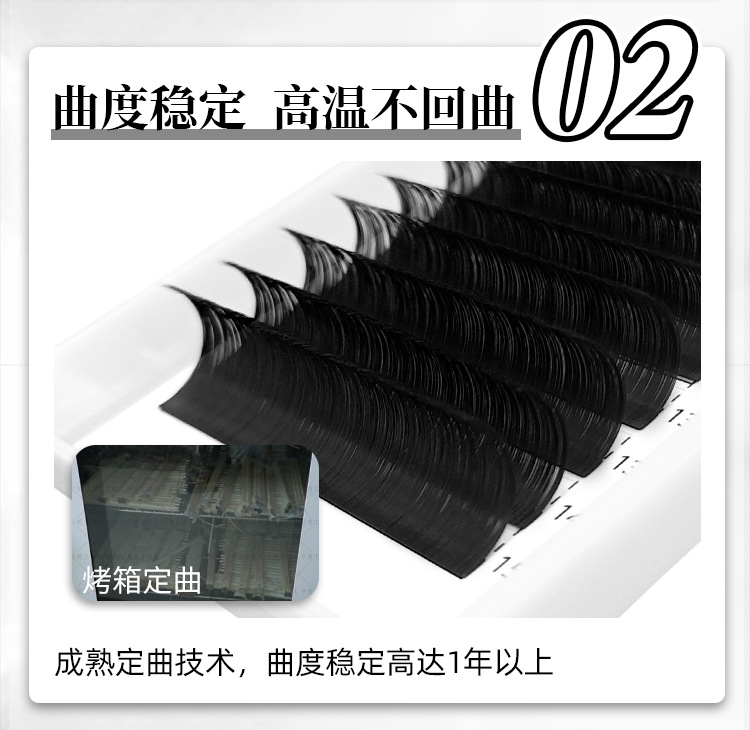 single strand classic black eyelash extensions, customizable logo, curl options available, 8–25mm manual volume lash fans, factory wholesale false eyelashes.
