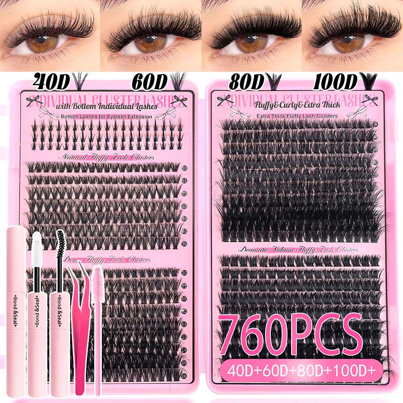 wispy cluster lashes book set – multiple styles
