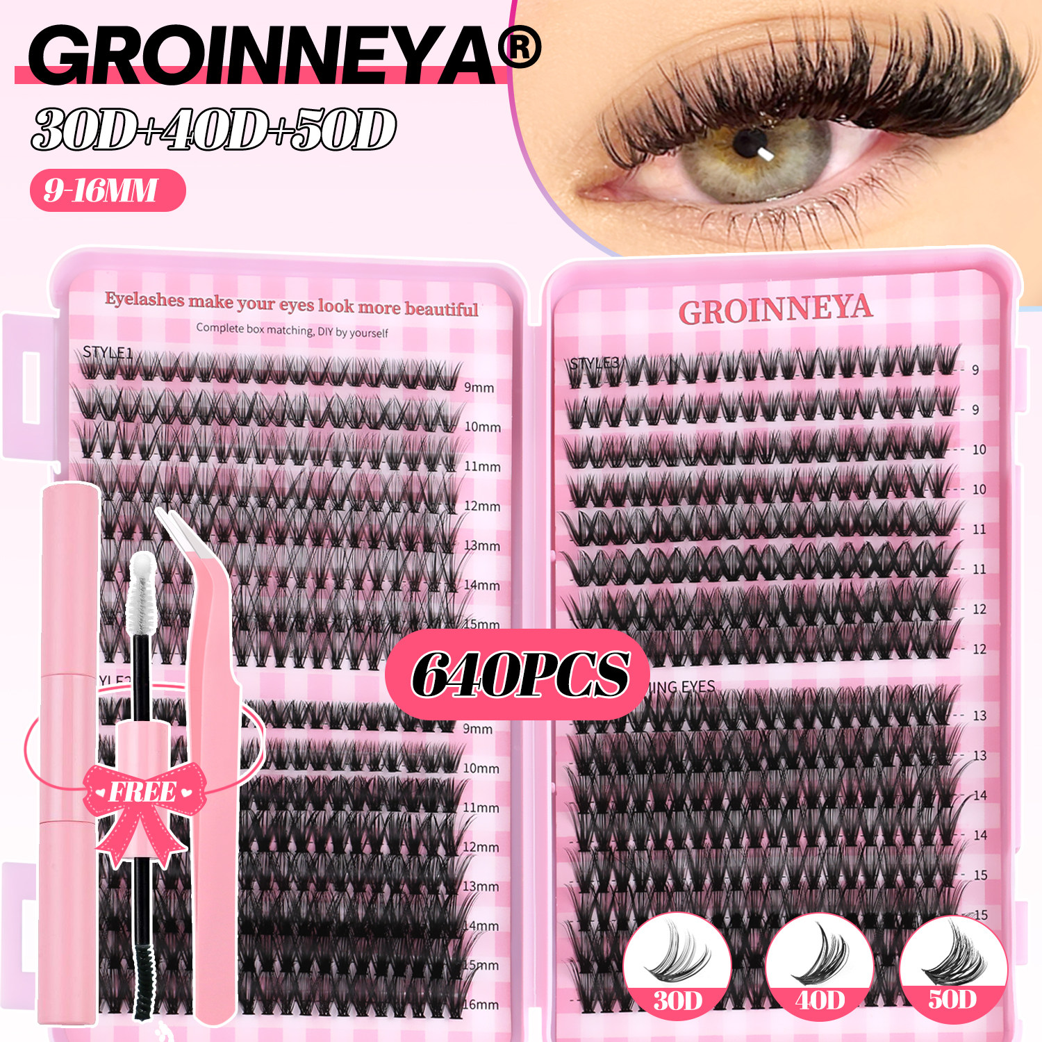 natural wispy cluster lashes – puppy eye style