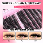 natural wispy cluster lashes – puppy eye style