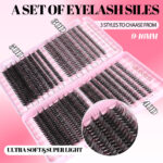 natural wispy cluster lashes – puppy eye style