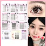 no glue princess self adhesive false eyelashes, self stick lashes for makeup artists, curled lower lashes, wholesale