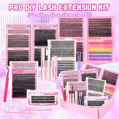 Cross-border European and American style false eyelash gift box, thick style, single cluster segmented eyelash set, Middle East eyelash book wholesale