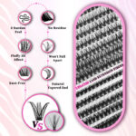 Export eyelash book 30D40D50D cross-border DIY Lashes 32 rows 640 Pcs soft eyelashes custom curl