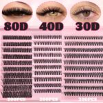 [TEMU Hot Sale] Cross-border Trade 304080D European and American False Eyelashes 10 Rows Thick Mixed Segment Eyelashes