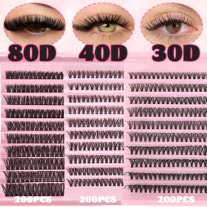 [TEMU Hot Sale] Cross-border Trade 304080D European and American False Eyelashes 10 Rows Thick Mixed Segment Eyelashes