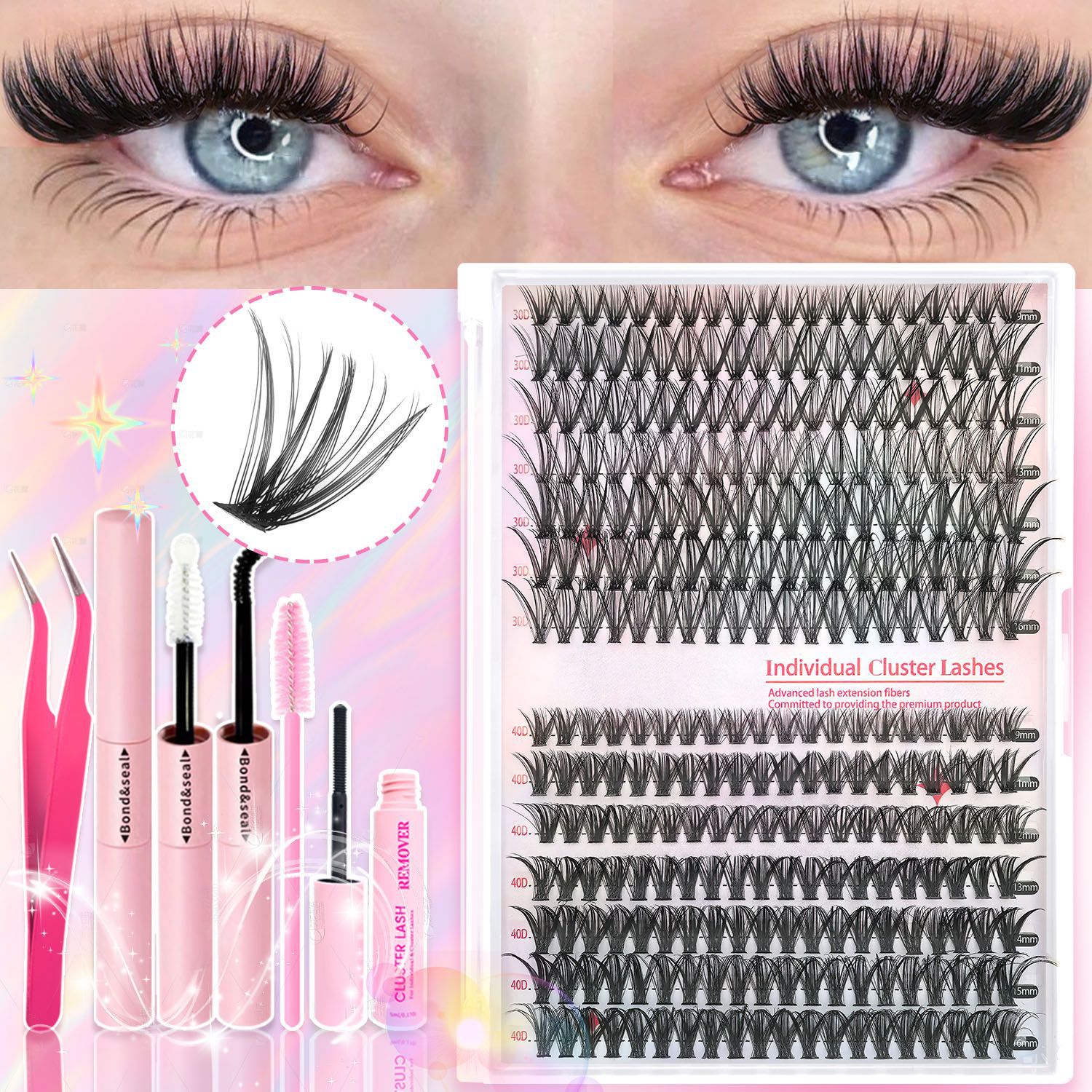 o1cn011ez7fw1ltghw84byl 2212222444876 0 cib.jpg Cross-border trade false eyelash kit, European and American segmented false eyelash kit, self-lashing eyelash wholesale