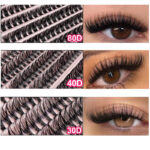 Cross-border trade false eyelashes 40D washboard large capacity 10 rows of cluster lashes DIY segmental欧美 eyelash wholesale
