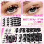 Amazon Europe and America cross-border 30D40D50D segment eyelash false eyelash set new 300 clusters of eyelashes