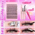 Custom 30D 40D 60D 80D False Eyelashes Washboard European and American Clusters Amazon Color Card Length Customization