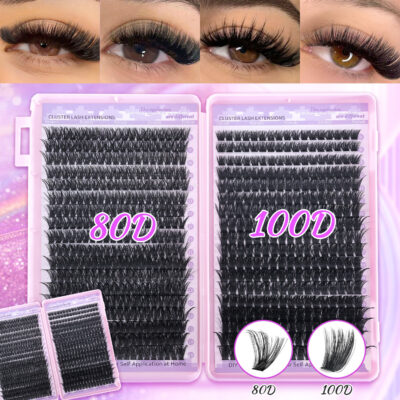 Amazon 304080100D false eyelashes European and American style single cluster 32 rows 640 clusters eyelash book set wholesale