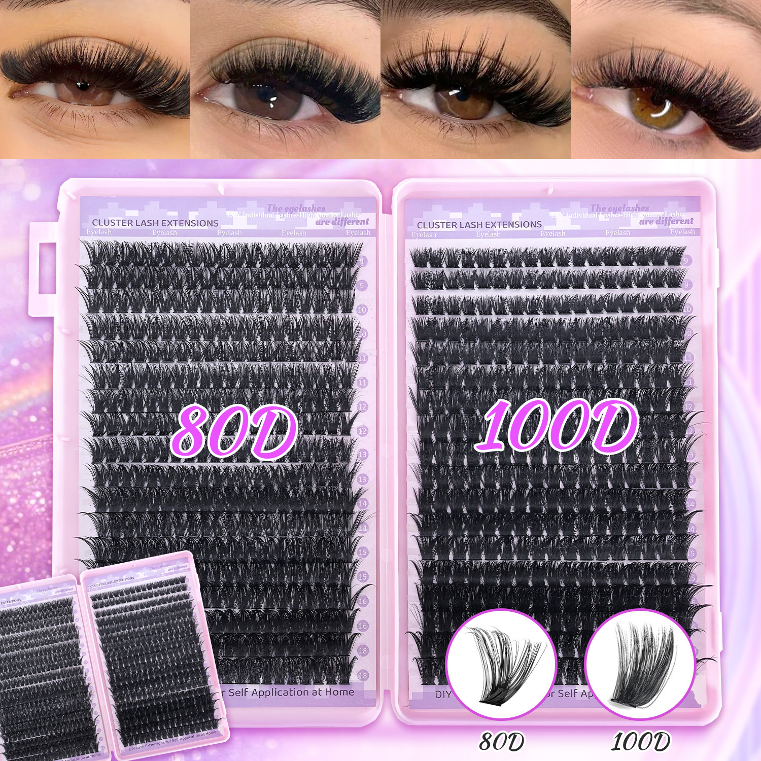 o1cn012aqsnz1ltgkejxkng 2212222444876 0 cib.jpg Amazon 304080100D false eyelashes European and American style single cluster 32 rows 640 clusters eyelash book set wholesale