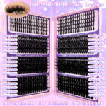 European and American cross-border false eyelash book DIY segmented D-curve lashes natural thick self-lashing Christmas false eyelash set