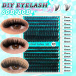 Cross-border hot-selling single-cluster hot-melt stem false eyelashes, foreign trade exclusive 320 clusters large capacity thick D curl false eyelash set