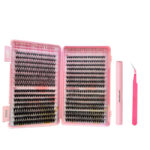European and American cross-border false eyelash book large capacity Amazon hot-selling single cluster segmented Middle East glue eyelash set