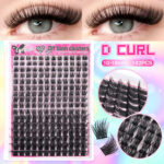 Amazon cross-border European and American style false eyelash gift box, thick single-cluster segmented eyelash set, eyelash book