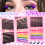 Amazon cross-border European and American style false eyelash gift box, thick single-cluster segmented eyelash set, eyelash book