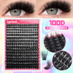 Amazon cross-border European and American style false eyelash gift box, thick single-cluster segmented eyelash set, eyelash book