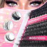Cross-border hot-selling explosive item: Frizzy 80D 100D single-cluster DIY segmented hot-melt thick curly false eyelashes, factory wholesale.