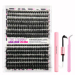 Cross-border large volume thick false eyelashes, fluffy segmented lashes for欧美 style, fluffy and voluminous, export supply eyelashes