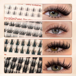 [New Arrival] DIY Cross-border False Eyelashes Hot Selling on Amazon in Europe and America Segmented Clump Lashes Wholesale from Factory