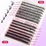 Custom Amazon 30D40D kit DIY clusters lashes cross-border European and American thick handmade false eyelashes