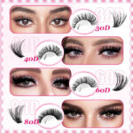 Eyelash Book/Cross-border Large Capacity Single Cluster False Eyelashes 9-16mm Natural Thick Style Eyelash Set