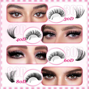 Eyelash Book/Cross-border Large Capacity Single Cluster False Eyelashes 9-16mm Natural Thick Style Eyelash Set