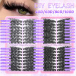 European and American cross-border trade single cluster 10-18mm segmented DIY false eyelashes D curl natural dense versatile eyelash wholesale
