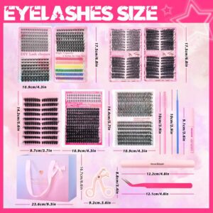 Amazon cross-border European and American false eyelash gift box, thick style, single cluster segmented eyelash set, eyelash book wholesale