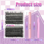 Cross-border large volume thick false eyelashes, fluffy segmented lashes for欧美 style, fluffy and voluminous, export supply eyelashes