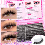 Cross-border European and American style false eyelash set 40D 20 rows 40pcs eyelashes Amazon Shein Temu hot-selling eyelashes