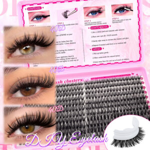 Cross-border European and American style false eyelash set 40D 20 rows 40pcs eyelashes Amazon Shein Temu hot-selling eyelashes
