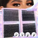 Amazon cross-border large-capacity eyelash book DIY cluster lashes Russian false lashes thick European and American eyelash mix