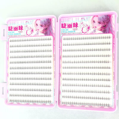Jielilai No-Glue False Eyelashes Small Flame Lower Lash Book Cute Natural Girl Group Simulation Large Capacity Self-Adhesive Eyelashes