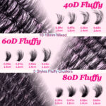 40D60D80D Fluffy European and American False Lashes Cross-border Trade Beauty and Personal Care Lashes Kit Lightweight and Breathable