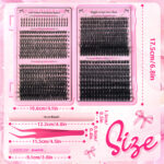 European and American false eyelashes cross-border hot selling 406080100D segmental eyelashes voluminous 780PCS reusable
