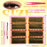 European and American cross-border segment eyelash false eyelash set 30405060D large capacity eyelash book single cluster D curl
