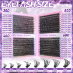 Amazon cross-border large-capacity eyelash book DIY cluster lashes Russian false lashes thick European and American eyelash mix