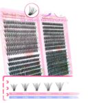 Cross-border Eyelash Extensions Single Cluster Segmented Thick Style Black Band Eyelashes Large Capacity False Lashes Book European and American Style