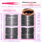 European and American cross-border trade single cluster 10-18mm segmented DIY false eyelashes D curl natural dense versatile eyelash wholesale