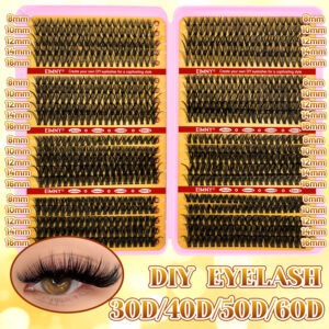 European and American cross-border segment eyelash false eyelash set 30405060D large capacity eyelash book single cluster D curl