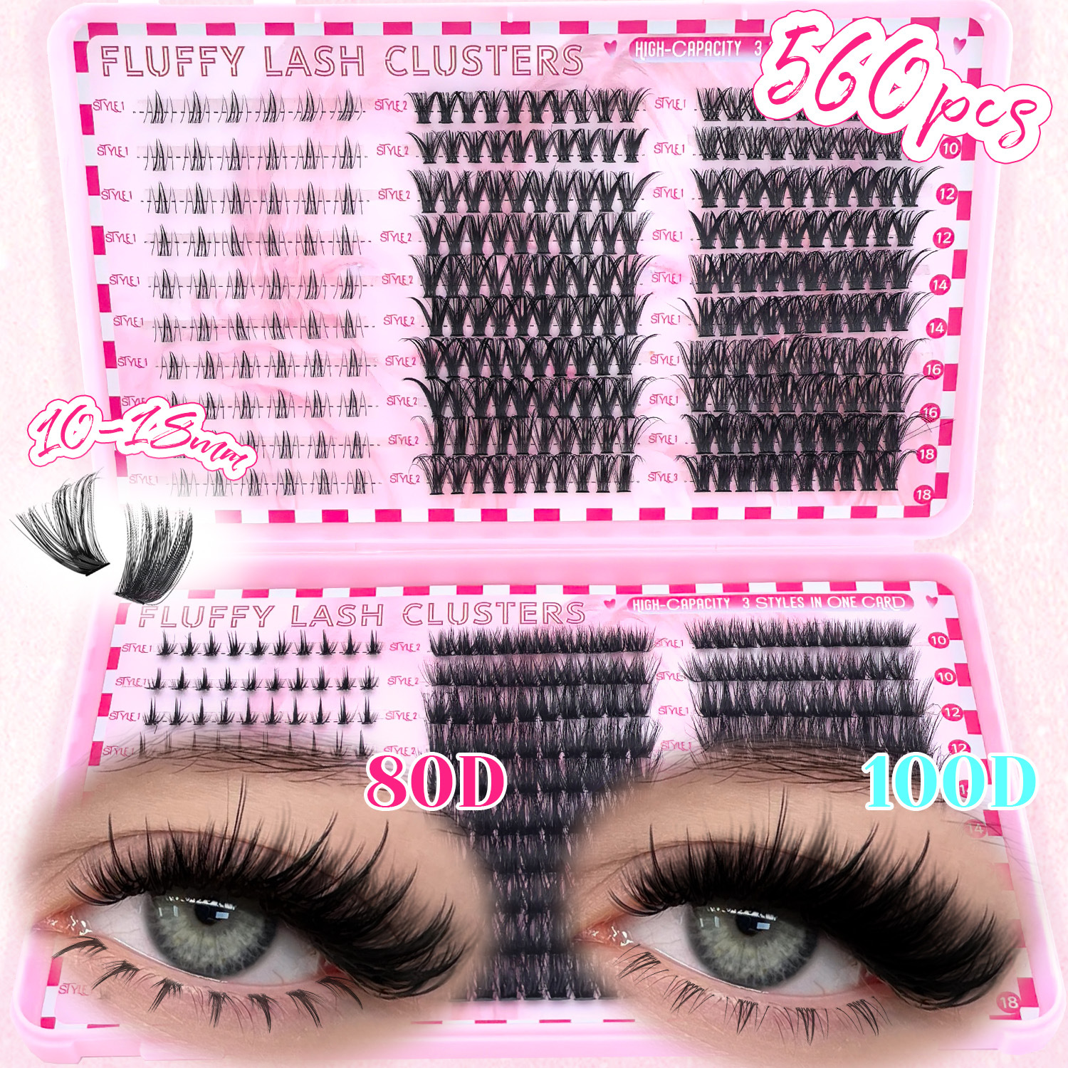 o1cn01bicvyw1ltglbfmrgg 2212222444876 0 cib.jpg Eyelash Book/Cross-border D-curve Large Capacity Single Cluster False Eyelashes 9-16mm Natural Thick Curled Segmented