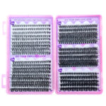 European and American cross-border hot-selling DIY segmented single-cluster D-curve false eyelash set 660 clusters thick curly eyelashes
